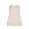 thumbnail image 4 of Craaazy Women's Solid Color Double Layer Adjustable Cami Sleeveless Flowy Ruffle Strap Casual Loose Fit Summer Beach Tank Top(S-5XL) Gifts, 4 of 8
