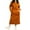 Orange, variant on Women Autumn Winter Loose Knit Hooded Sweater Dress with Casual Fashion Long Pocket Skirt for Daily Outing and Campus Wear