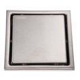 thumbnail image 3 of Desagüe De Piso De Acero Inoxidable 304, Colador De Ducha Cuadrado Con Inserción De Azulejo De 110 X 110 Mm Para Cocina, Baño, Garaje, Sótano, Inodoro, Cubierta Antivuelco, 3 of 7