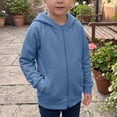 thumbnail image 6 of Mitankcoo Kids Full Zip Hoodie Jacket Raglan Long Sleeve Lightweight Sweatshirt with Pockets Fall Winter Casual Coat, 6 of 8