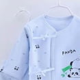 thumbnail image 5 of CAUYDY Newborn Girls Outfits Infant Boys Pajamas Preemie Layette 2 Long Sleeve Top & 2 Pants & Warm Hat & Bib & Bellyband 7PCS Cute Set Fall Winter Sizes 0-3 Months,Blue, 5 of 8