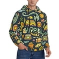 thumbnail image 2 of Rateoe Colorful Hippie Pattern Mens Hoodie, Pullover Hooded Sweatshirt, Kangaroo Pocket Hoodie Ideal for Daily Wear, Travel and Home-Large, 2 of 7