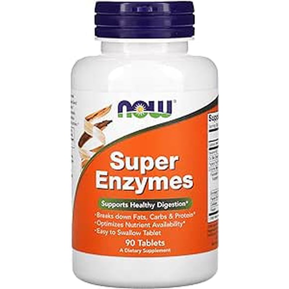 Suplemento alimenticio Súper Enzimas 90 Tabletas Now Foods