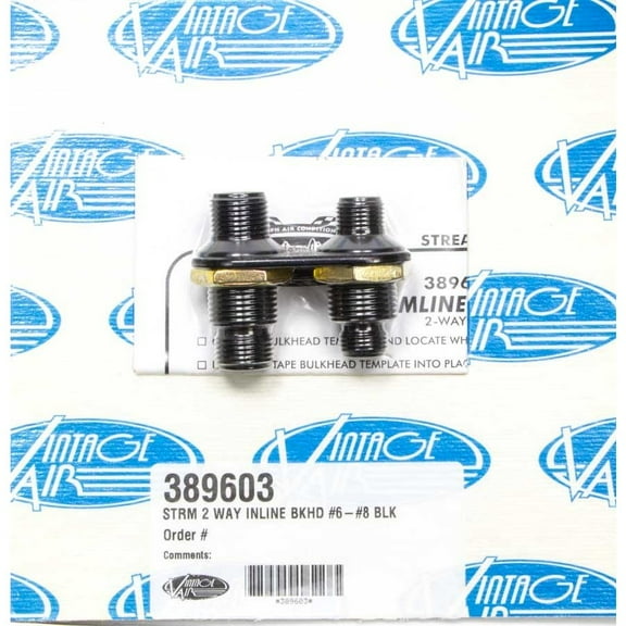 Vintage Air 2 Way In Line Bulkhead #6 and #8 O-Ring