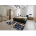 thumbnail image 4 of Ahgly Company Indoor Round Abstract Blue Abstract Area Rugs, 7' Round, 4 of 6