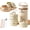 Beige, variant on 4-Tier Insulated Lunch Container Set, Stackable Stainless Steel Bento Box with Insulated Bag, Leakproof and Microwave-Safe for Work and Picnics