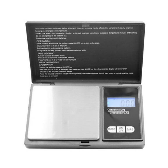 Digital Small Scale 500G/0.01G Accuracy Gram And Ounces Scale For Jewelry, Powder, Coin, Food Kitchen Pocket Scale With Tare, Backlight Display, Auto Shutoff