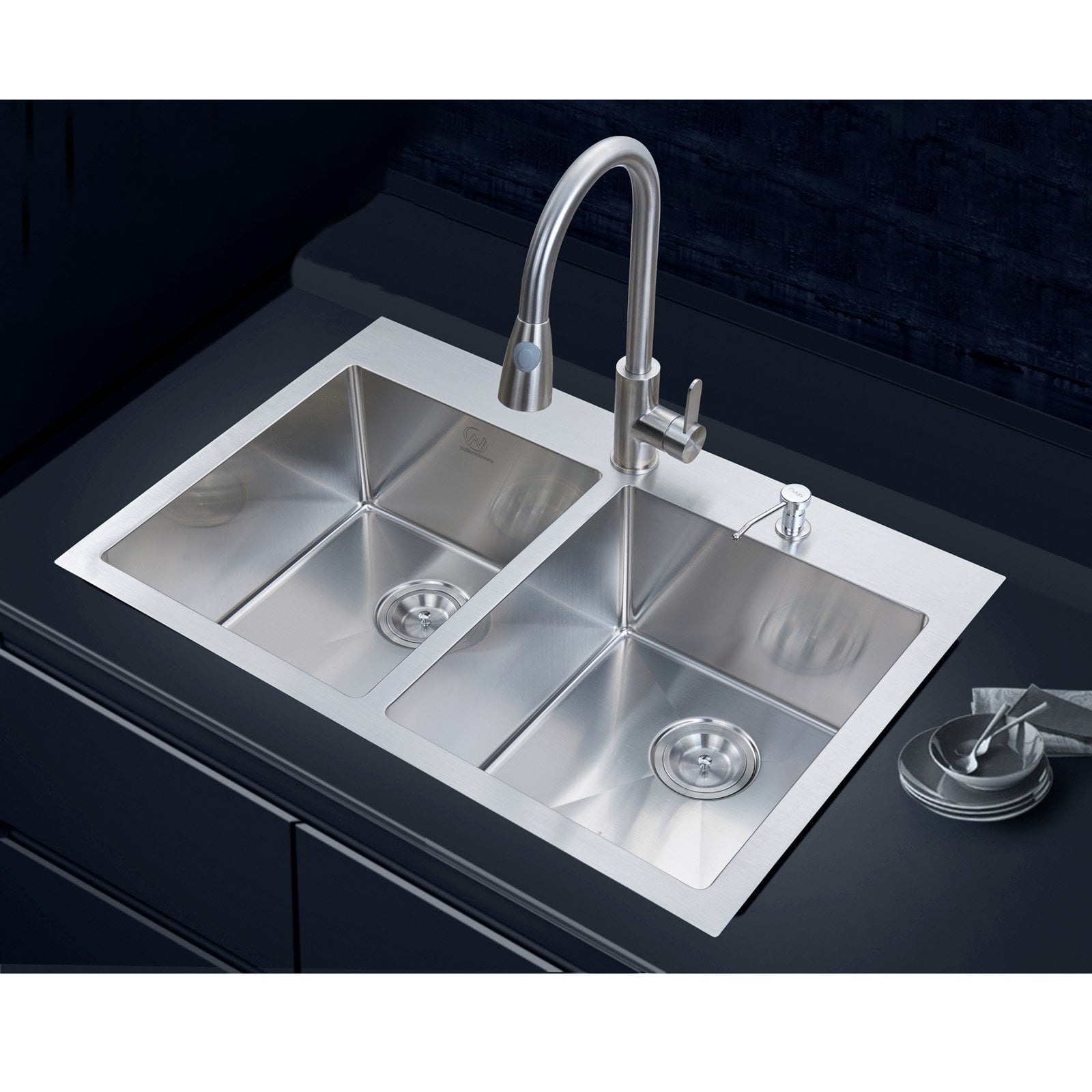 Stufurhome Nw 3322do Double Basin Overmount Kitchen Sink