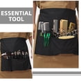 thumbnail image 2 of Delantal de peluquero clásico ajustable con múltiples bolsillos y bolsa para herramientas de peluquería y brochas de maquillaje, para uso en salón y viajes, color negro, 2 of 7