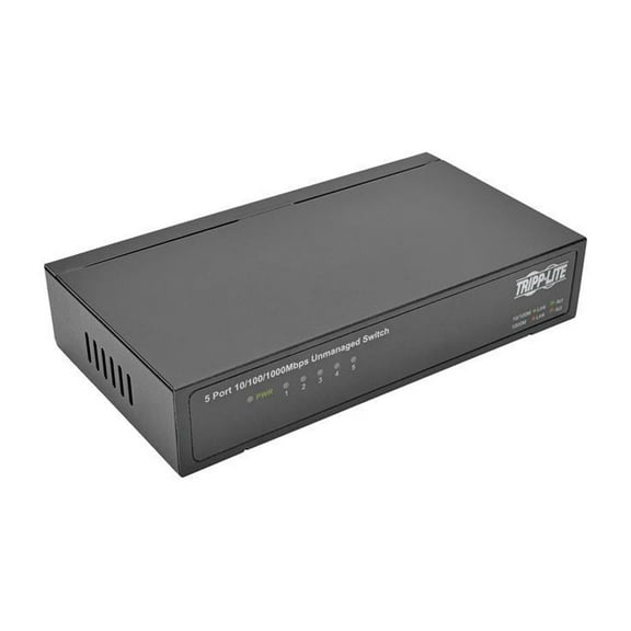 Tripp Lite 5-Port Gigabit Ethernet Switch Desktop Metal Unmanaged Switch 10/100/1000 Mbps