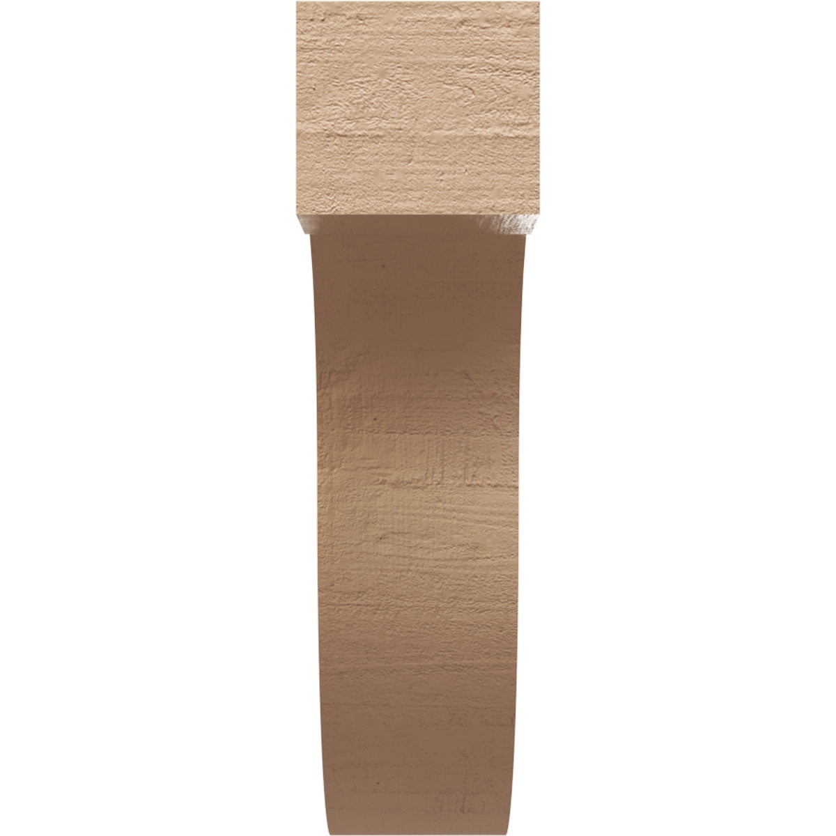 3"W x 12"D x 12"H Thin Del Monte Rough Cedar Woodgrain TimberThane Corbel, Primed Tan