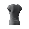 thumbnail image 5 of Pounoo Womens One Shoulder Tops Asymmetrical Solid Color Blouses Casual Slim Fit Lightweight Soft Comfy Party Wear Shirts Gift, 5 of 7