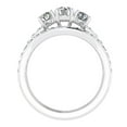 thumbnail image 4 of 1.50ctw Diamond Three Stone Bridal Set in 10k White Gold, 4 of 6