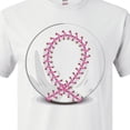thumbnail image 4 of Inktastic Pink Breast Cancer Ribbon Baseball T-Shirt, 4 of 5