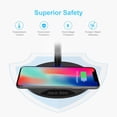 thumbnail image 2 of Soporte para auriculares con cargador inalámbrico, almohadilla de carga inalámbrica con cargador QI de 10 W / 7,5 W con soporte para auriculares 2 en 1 para Samsung iPhone Android New bee Z4, 2 of 7