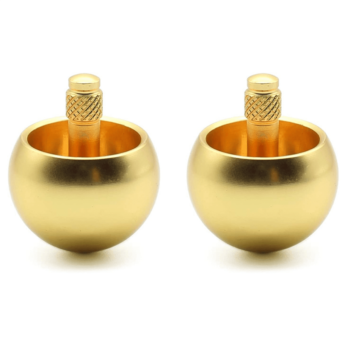 Toupie Tippe Top En Acier Inoxydable – Métal Doré, 3x3,6 Cm, Anti-stress Et Portable, Cadeau Original