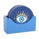 thumbnail image 2 of Something Different - Set de Posavasos Diseño Ojo Que Todo Lo Ve - Pack de 4 (Azul), 2 of 3
