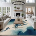 thumbnail image 3 of Large Area Rugs for Living Room Bedroom, Navy Blue Fish 5'x8' Rug Washable Carpet Runner Indoor Outdoor, Nautical Coastal Summer Ocean Modern Rustic Non Slip Floor Mats Rug for Kitchen, Bathroom, 3 of 8