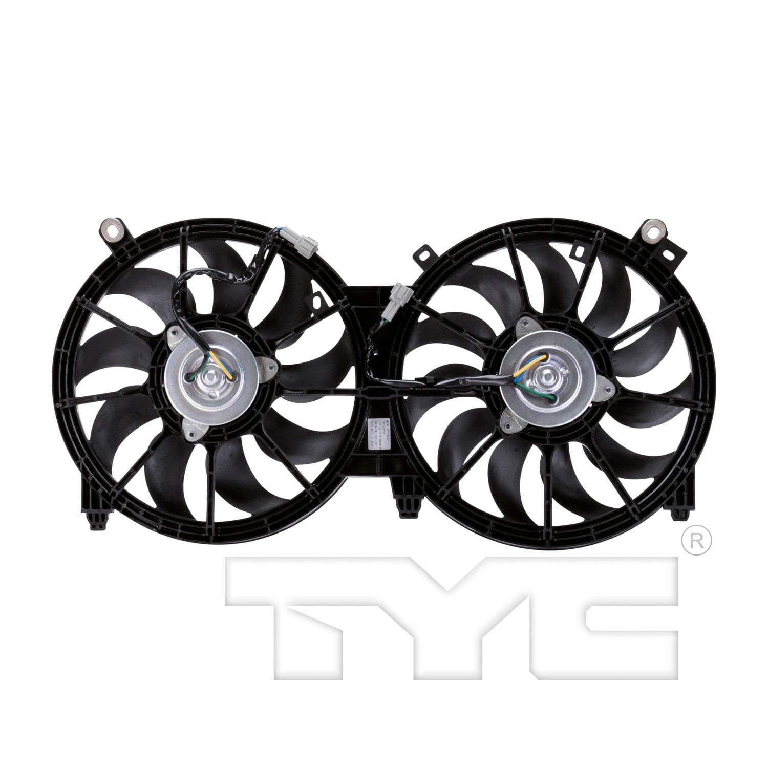 TYC 622150 Dual Radiator and Condenser Fan Assembly Fits 2011 Kia Sportage