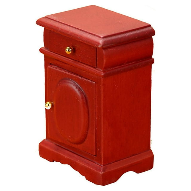 1:12 Mini de noche de madera accesorios juguetes escena de la vida decoración de muebles para el hogar