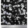 thumbnail image 3 of Soimoi Polyester Crepe Fabric Leaves & Floral Hand Drawn Print Sewing Fabric Yard 52 Inch Wide, 3 of 3