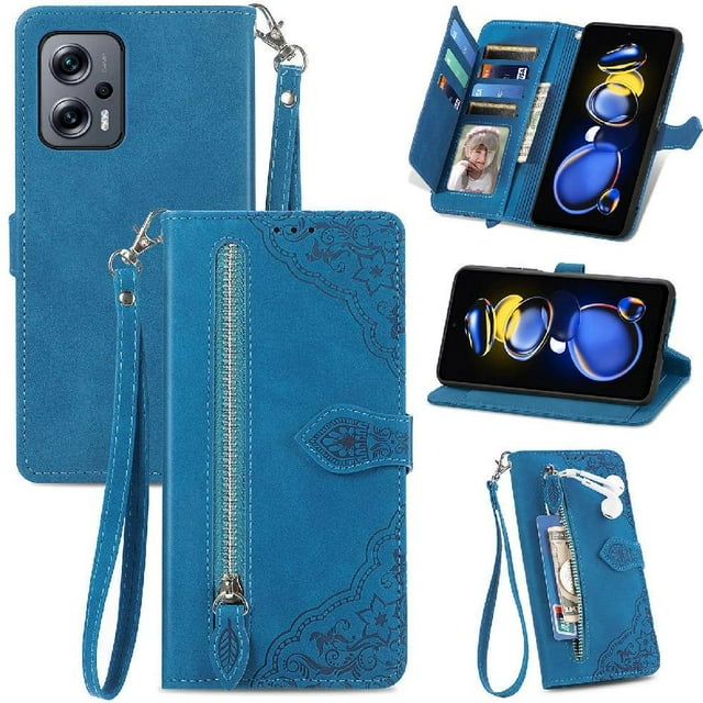 Funda billetera anti-golpes para GANGXUN Redmi Note 11T Pro , ideal para día a día y trabajo