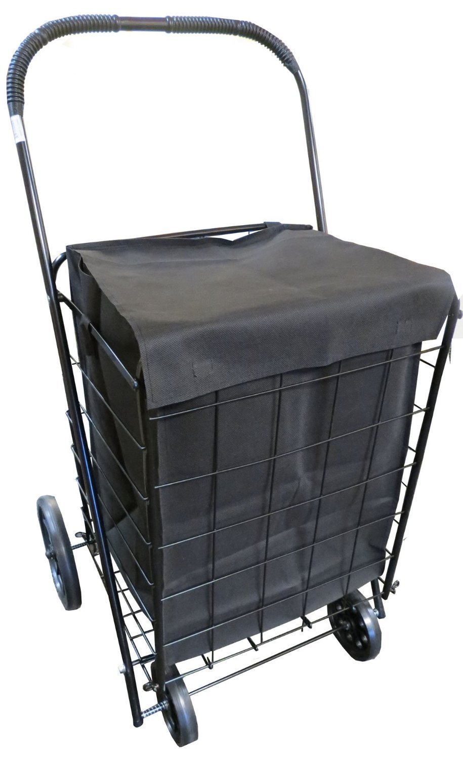 LavoHome Extra Large Folding Shopping Cart Basket 4 Wheel Jumbo Laundry