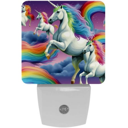 

Rainbow Unicorns LED Square Night Lights - Compact and Multifunctional Illumination Solution for Any Space!