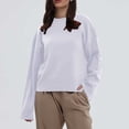 thumbnail image 2 of Hauts Décontractés pour Femmes Col Rond Manches Longues Chandail Tricoté Ample, 2 of 9