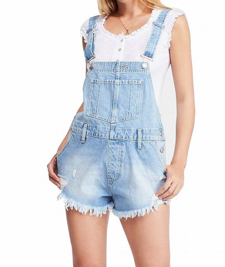 Free People Womens Overalls Denim 