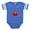 Royal Blue, variant on CafePress - Happy Tomato - Cute Infant Baby Football Bodysuit