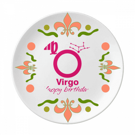 

Constellation Fate Birthday Celebration Virgo Flower Ceramics Plate Tableware Dinner Dish