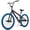 Blue, variant on Hykolity 24 Inch Freestyle BMX Bike for Teen Boys Girls Bicycle with 4 BMX Pegs Rear Hand Brake Adjustable Seat Kickstand Reflectors, Brown