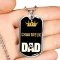 thumbnail image 2 of Chartreux Chat Papa Collier en Acier Inoxydable Ou 18k or Chien Tag 24" Chaîne, 2 of 8