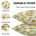 thumbnail image 4 of Waterproof Throw Pillow Covers Set of 2, 16x16 Inch Sunflower Decorative Pillowcases Outdoor Pillow Slip Cushion Covers Set for Couch Tent Yellow Summer Floral Watercolor, 4 of 7