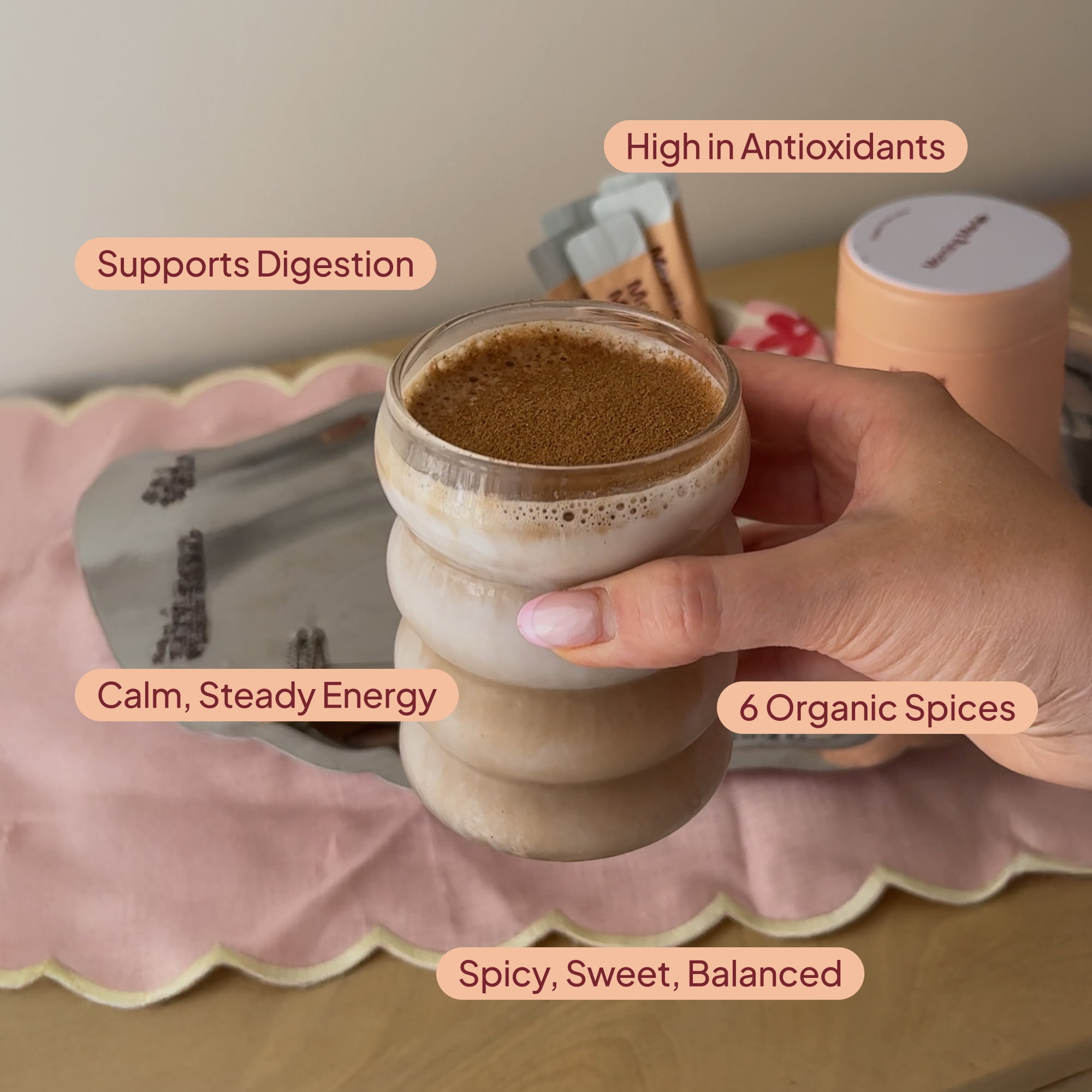 Morning Made Premium Blend Organic Chai Latte Powder, Original, 10 Servings