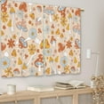 thumbnail image 4 of Retro Mushroom Kitchen Curtains Cute Boho Flower Small Short Cafe Window Curtains 70s Vintage Floral Funky Groovy Bathroom Window Drapes Treatment Tier Curtains 2 Panels (27.5x39 Inch), 4 of 6