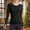 Black, variant on Workout Shirts for Women Long Sleeve Seamless Yoga Top Sports Running Shirt Breathable Gym Athletic Tops Slim Fit Black M
