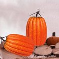 thumbnail image 5 of chaungfeng Large Artificial Pumpkins, Drawing Line Faux Foam Harvest Pumpkins, for Autumn Thanksgiving Halloween Seasonal Holiday Decor Decoration, Props Shooting (6.2"x8.5"), 5 of 6