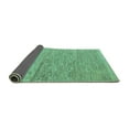 thumbnail image 2 of Ahgly Company Indoor Square Solid Turquoise Blue Modern Area Rugs, 5' Square, 2 of 4