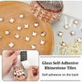 thumbnail image 3 of 2rolls Self-adhesive Rhinestone Mosaic Tape Light Colorado Topaz Square: 10x10mm 30x3.6mm 0.9M/roll, 3 of 7