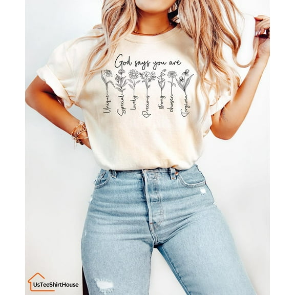 Sam Soft God Says You Are Shirt, Christian , Bible Verse Shirt, Christian Gift, Christian Mom Shirt, Christian Mom Gift, Positive Words Tee