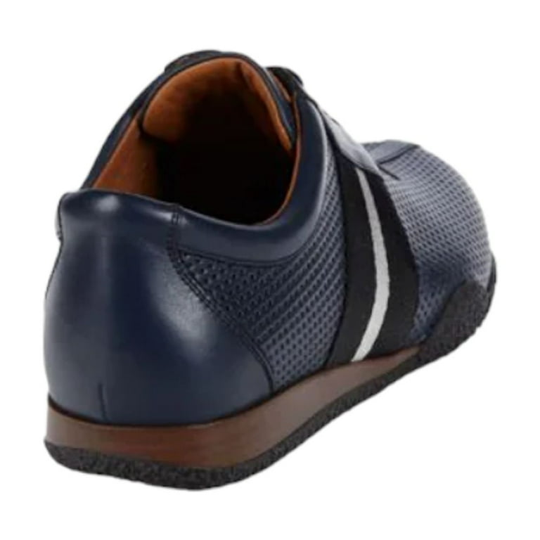 Bally Frenz Men's 6230484 Ink Perforated Leather Sneakers Bally Frenz Men's 6230484 Ink Perforated Leather Sneakers