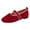 Red, variant on Womens Vintage Velvet Ballet Flat with Square Toe Fashion Casual Dress Shoes for Ladies 2026 Spring Mary Jane Low Heel Walking Loafers Bride Red Size 6