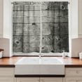 thumbnail image 2 of Ambesonne Dark Grey Kitchen Curtains, Ombre Wood Planks, 55"x39", Black Pale Grey, 2 of 3