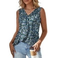thumbnail image 3 of a.Jesdani Summer Womens Plus Size Tank Tops V Neck Casual Flowy Sleeveless Shirts Blouse m-4x, 3 of 6