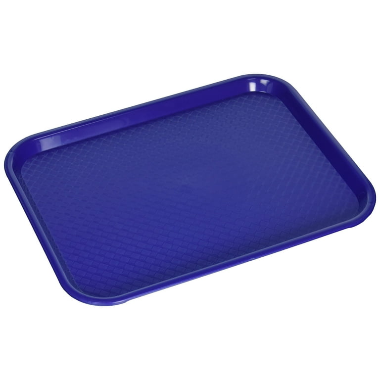 New Star Foodservice 24722 Blue Plastic Fast Food Tray, 14 by 18 Inch, Set  of 12