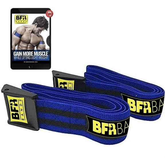 BFR BANDS Blood Flow Restriction Bands for Arms Legs Glutes Occlusion Training, Gain Muscle Without Heavy Weight Lifting, Quick-Release Elastic Strap