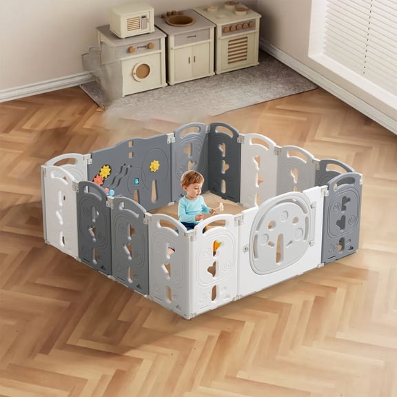 Kids and Toddlers' Playpen,Kids Activity Center Safety Play Yard for Indoor&Outdoor,Plastic,Portable,59"x59"