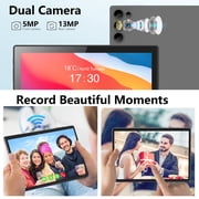 Crelander Tablet 10.4 inch Android 13,16GB RAM+128GB ROM, 1TB Expandable, Octa-core Processor,2.4G/5G WiFi, Bluetooth, 8000mAh Battery, Dual Camera, Grey